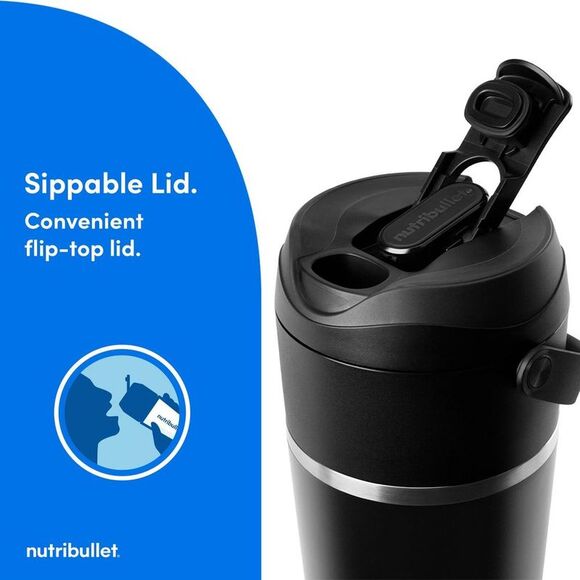 NutriBullet -  Flip Portable Blender with Black Insul Black - Picture 9 of 13